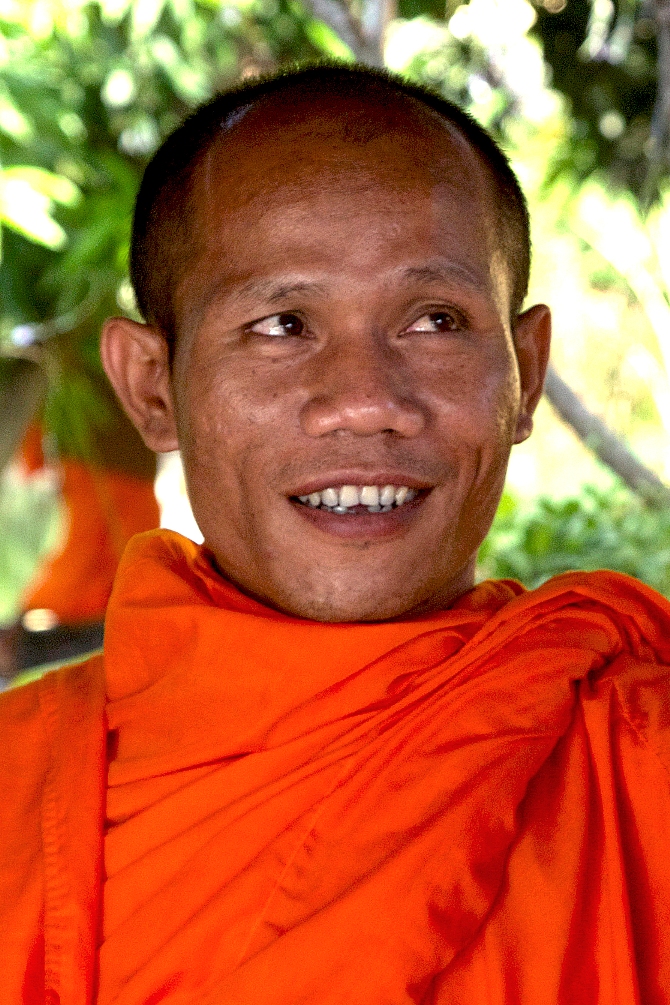 monk in laos